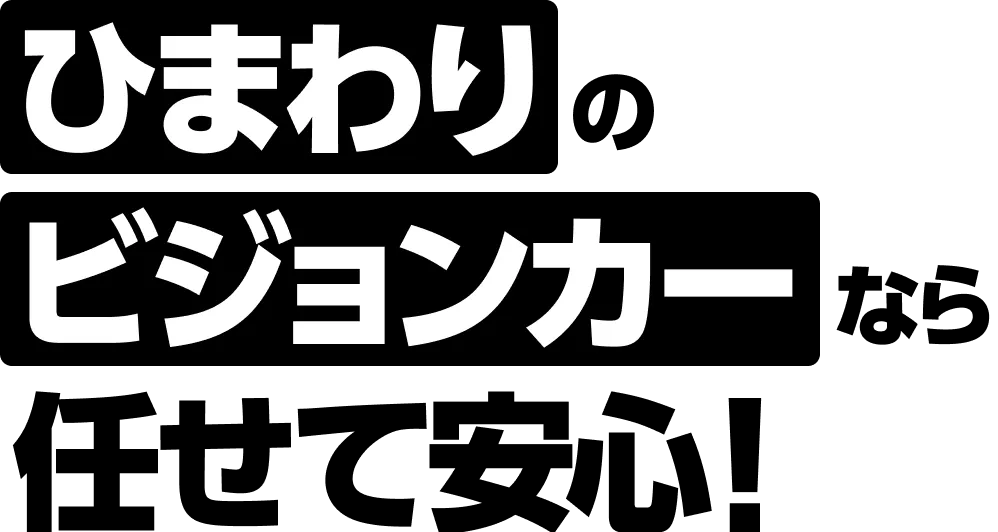 ひまわりのビジョンカーなら任せて安心!