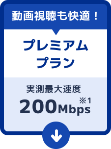【動画視聴も快適！】プレミアムプラン