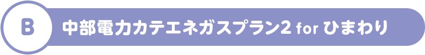 B 中部電力カテエネガスプラン2 for ひまわり