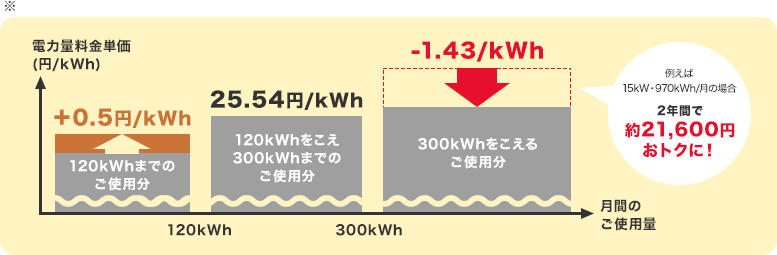 2年間で約21,100円おトク!