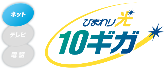 エリア内最速インターネット ひまわり光10ギガ ひまわりネットワーク株式会社