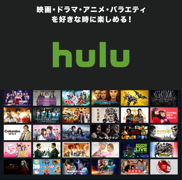 Hulu フールー アニメ ドラマ バラエティ豊富なジャンル 徹底レビュー だんにき Hulu フールー アニメ ドラマ バラエティ豊富なジャンル 徹底レビュー だんにき