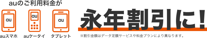 auのご利用料金が永年割引に!